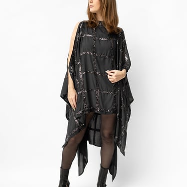 Sequin Grid Transformable Dress