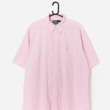 Vintage Polo by Ralph Lauren pastel pink and white striped shirt - XL 