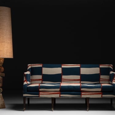 Sofa in Pierre Frey Linen Blend / Totem Lamp by Bernard Rooke