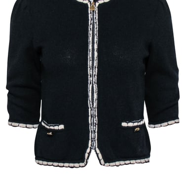 St. John Collection - Black Knit Crop Jacket Sz 0