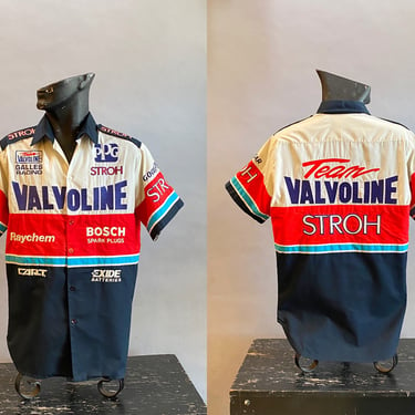 1980s Race Car Shirt / Al Unser Jr Team Valvoline / Indy 500 Shirt / Vintage Racing Shirt / NASCAR Shirt / Size Medium 