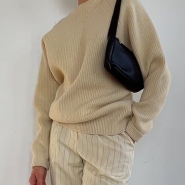 Natural Wool Fisherman Sweater (M)