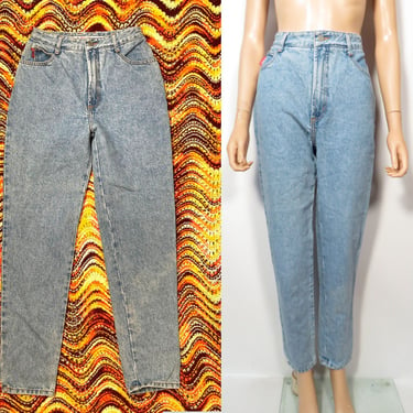 Vintage 90s Bongo Jeans High Waist Tapered Leg All Cotton Made In USA Size 26x30 