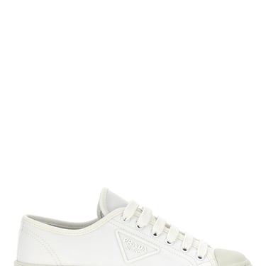 Prada Women Logo Canvas Sneakers