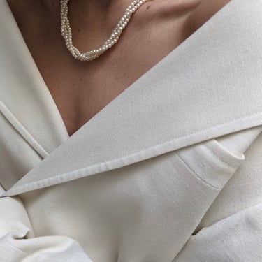 Vintage Layered Faux Pearl Necklace