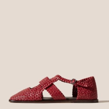 HEREU STUDIO Serra Supple Shiny Sandal - Chili Red