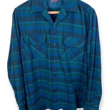 Vintage Dated 1960 PENDLETON Wool Flannel Board Shirt ~ M