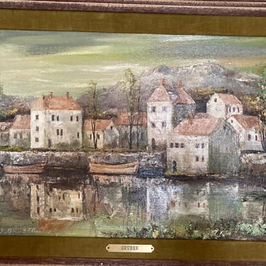 S Gruber Painting River Landscape 