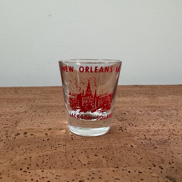 Vintage Jackson Square New Orleans Shot Glass | Place d'Armes | Louisiana LA 