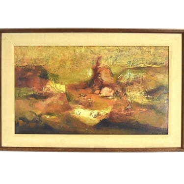 Manuel Oliveira 1964 Midcentury Abstract Oil Painting Argentinian Artist 