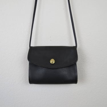 Vintage 1980s leather Coach Chrystie crossbody bag, USA, black 
