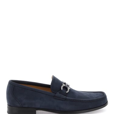 Ferragamo Nabuk Gancini Loafers Men