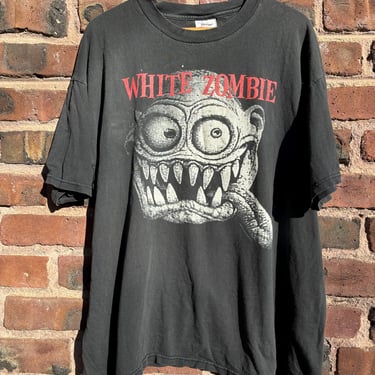 Vintage 90s White Zombie Ugly Music for Ugly People Band Tee Worn XL by TimeBa