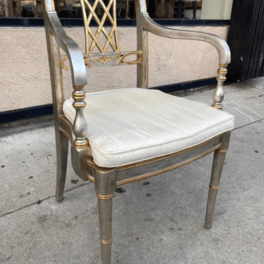 The Gilded Age | Vintage Gilded Chair with Gold Trim by Maitland Smith