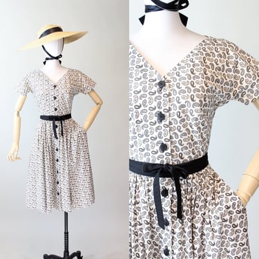 RARE 1940s Claire McCardell cotton shirtwaist dress xs  | new spring summer 