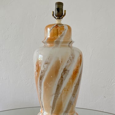 Marble Glazed Ginger Jar Table Lamp