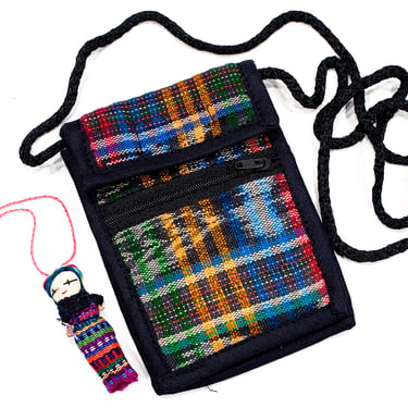 Deadstock VINTAGE: 1980s - Tiny Native Guatemalan Small Padded Bag Pouch - Native Textile - Coin, Kids - Boho, Hipster - SKU 1-C6-00029772 