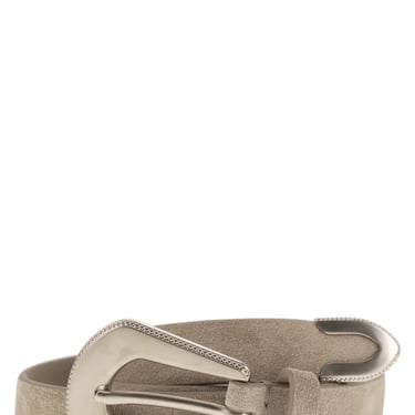 Brunello Cucinelli Women Western Belt In Suede Calfskin