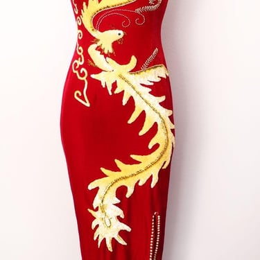 P*P様 【新品未使用】CTHY　HIGH-END VINTAGE SILK S DRAGON AND PHOENIX Vintage 40s Silk Embroidered Qipao
