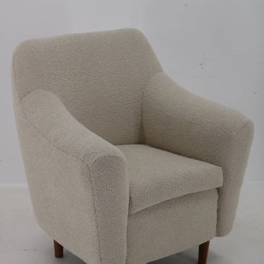 1970s Restored Armchair in Boucle Fabric 