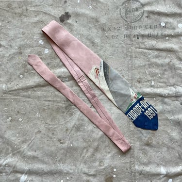 Vintage 1990s Polo Ralph Lauren Steamship Europe Amerikas Ocean Liner Nautical Necktie 