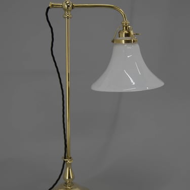 Art Nouveau Table Lamp, 1910's, Restored / Vintage Brass Table Lamp / Brass Desk Lamp / Vintage Lighting 