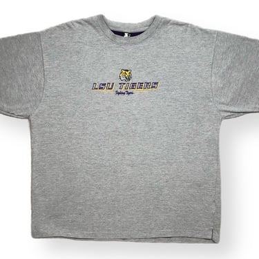 Vintage 90s Starter Louisiana State University “LSU Tigers” Embroidered Collegiate Style T-Shirt Size XXL 