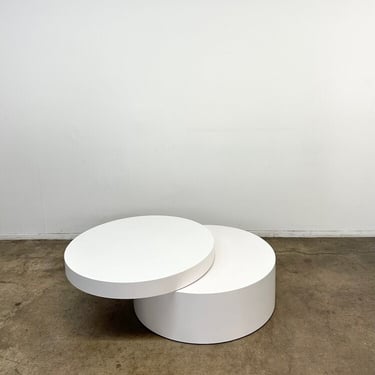 Post modern rotating coffee table- in white 
