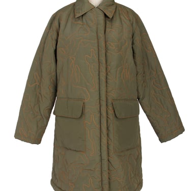 Castelbajac Pluie Abstract Embroidered Puffer Coat