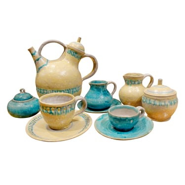 Guido Gambone 33 Piece Ceramic Coffee and Espresso Set 1950s - SOLD