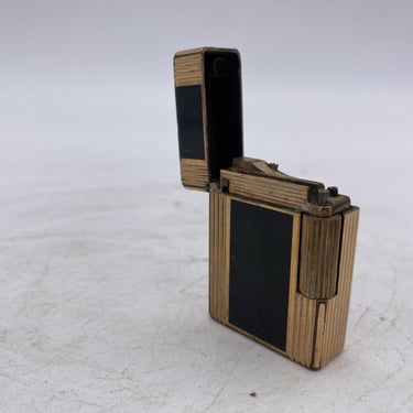 S.T. Dupont Brown Chinese Lacquer Gold Plated Line 1 Pocket Lighter 