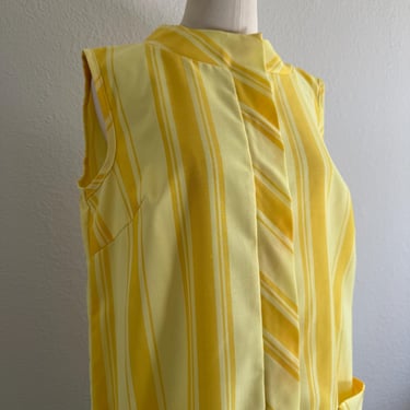 Vintage 60s Hovland Swanson Mod Micro Mini Dress Bold Stripes; 70s Color Blocked Shift Dress Dropwaist, 60s Butter Yellow Scooter Dress L 