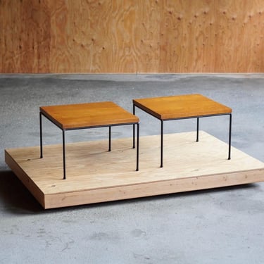 Paul McCobb Iron Side Table Pair 