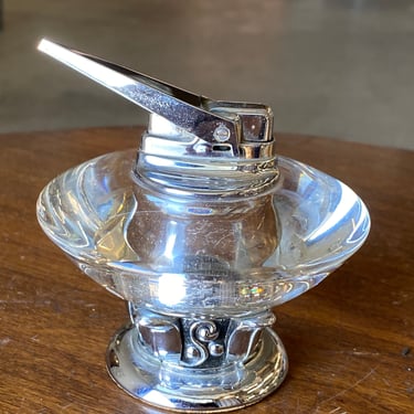Mid Century Nordic Crystal Table Lighter by Ronson 