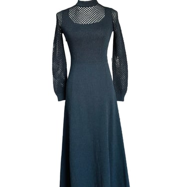 Vintage St. John Knits Black Maxi Dress