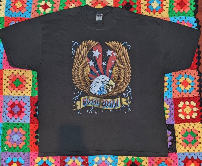 Vintage Eagle Born Wild Tshirt XXL Deadstock Condition! 
