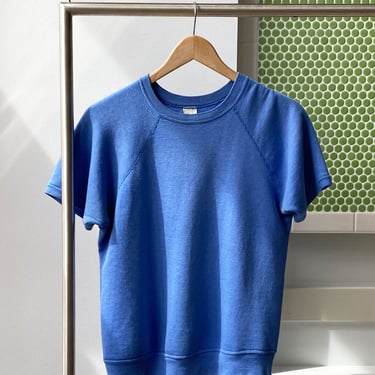 Blue Short Sleeve Sweatshirt