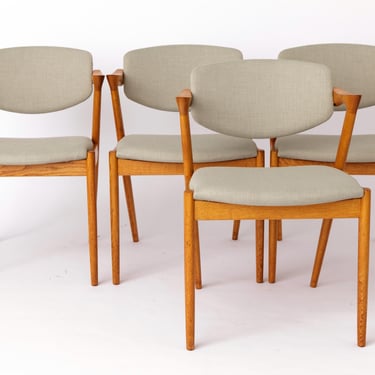 4 Kai Kristiansen Chair Model 42 Chairs - 1960s for Schou Andersen Møbelfabrik 