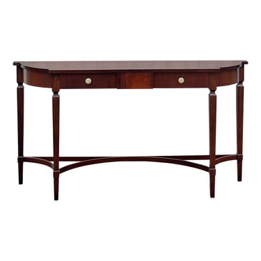 Madison Square Neoclassic Mahogany Console Table With Drawer 
