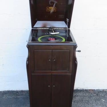 Early 1900s Hand Crank Victor Victrola Record Player Phonograph 5140