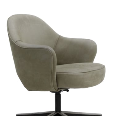 Knoll Saarinen Moonlight Leather Conference Chair 