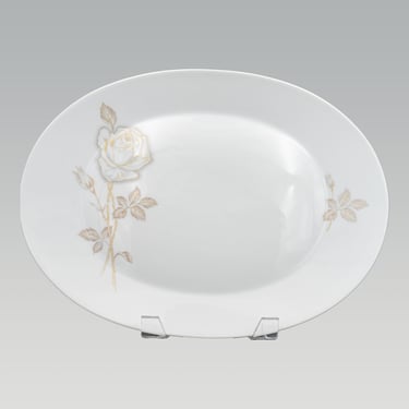 Rosenthal Classic Rose 15" Oval Serving Platter Designed by Raymond Loewy | Vintage Porcelain Dinnerware 