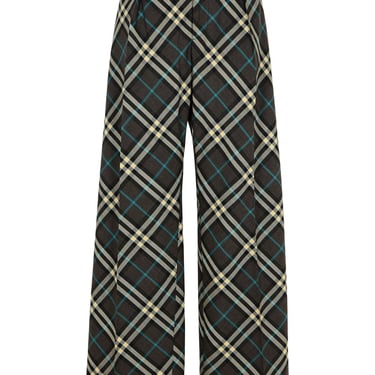 Burberry 'Check' Brown Wool Blend Trousers Men