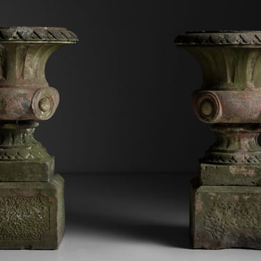 Carved Stone Urns