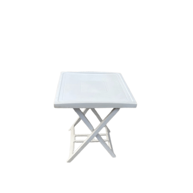 Folding Outdoor MCM Side Table White Plastic - Made in Italy