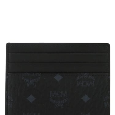 Mcm Men Printed Fabric Card Holder