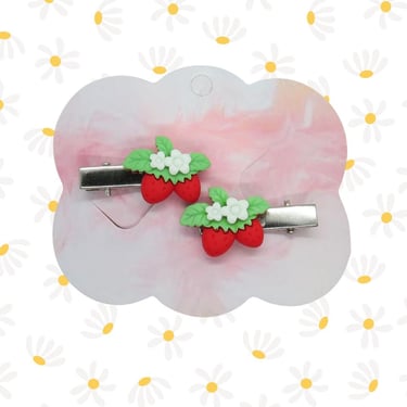 Strawberry Hair Clips Sweet Summer Berry Fruit Clip Set Barrettes Bobby Pins 