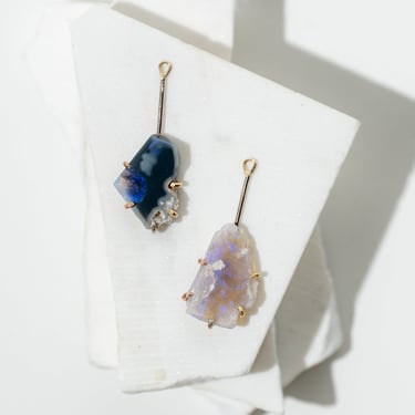 14k-18k Gold Dark Meets Light Australian Opal Drops