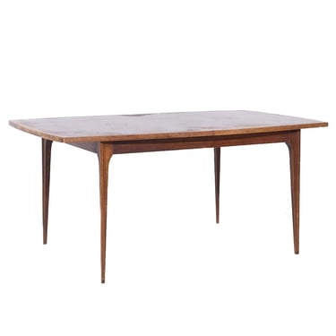 Broyhill Brasilia Mid Century Walnut Expanding Dining Table with 1 Leaf - mcm 