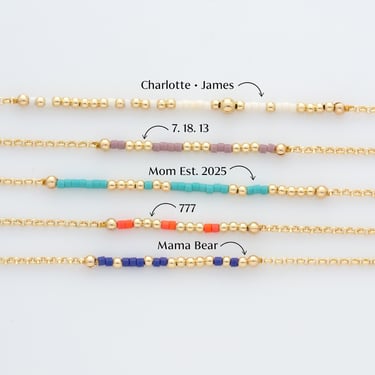 Morse Code Mom Bracelet, Custom Morse Code Bracelet, Hidden Message Bracelet for Mom, Wife, Sister, Gift for Her, Mother's Day Gift 